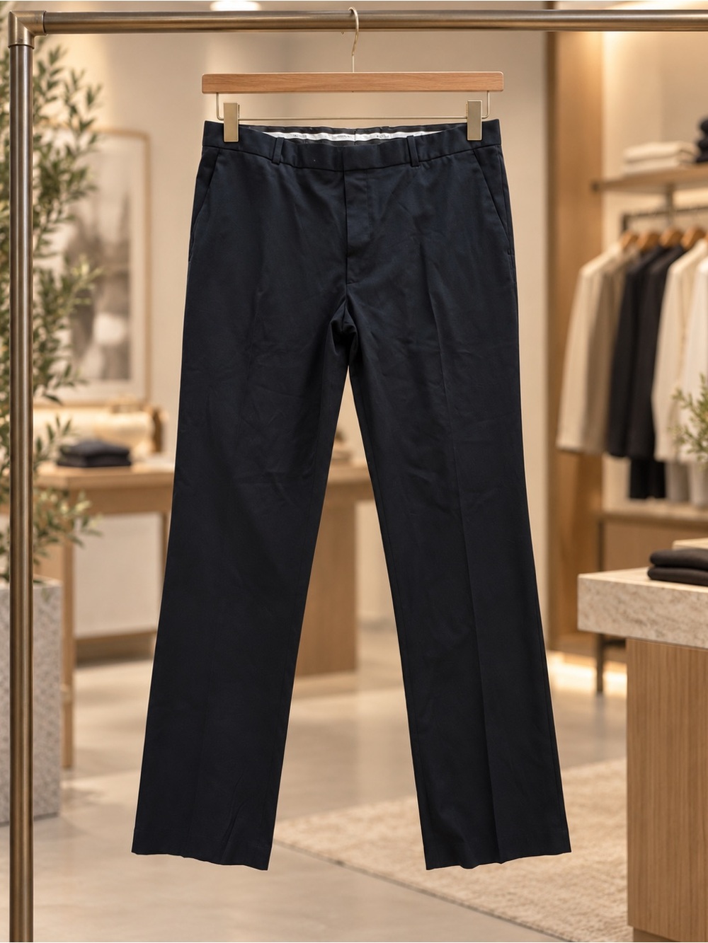 Perry Ellis Black Men's Dress Pants - Classic Straight Leg